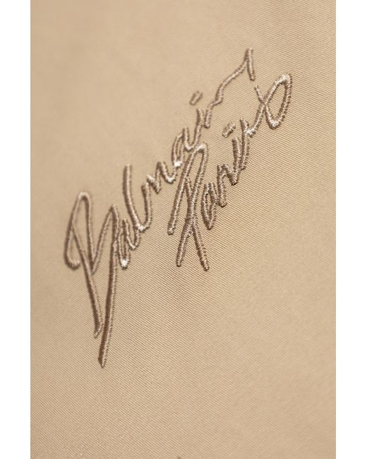 Balmain Natural Jacket With Embroidered Logo for men
