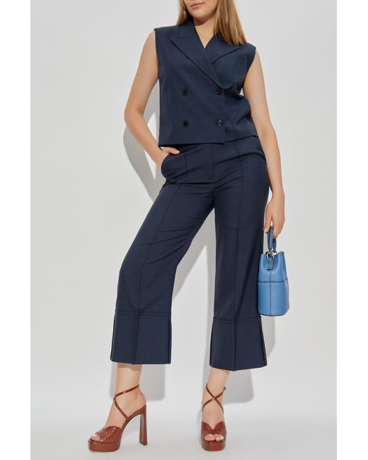 Theory Blue Creased Trousers