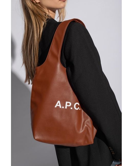 A.P.C. Brown Handbag With Logo