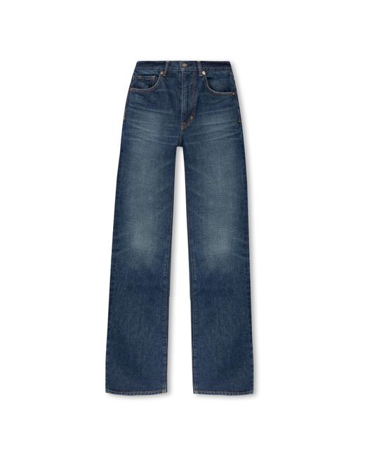 Tom Ford Blue Jeans With Logo,