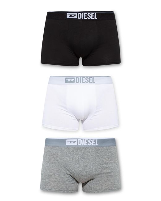DIESEL White 'Umbx' Boxers 3-Pack for men