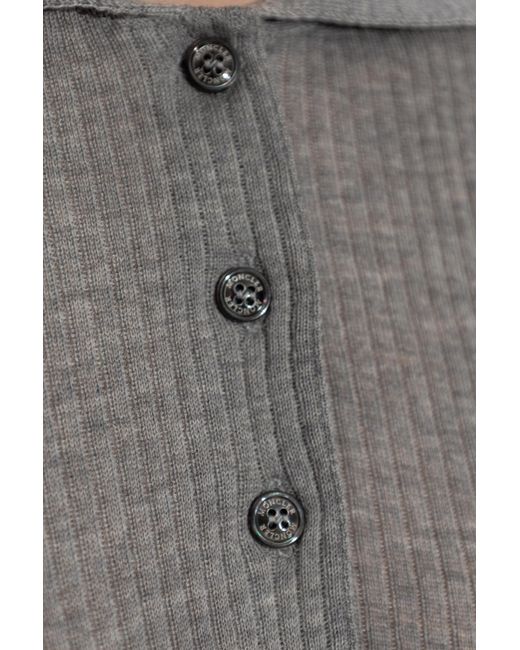 Moncler Black Wool Polo