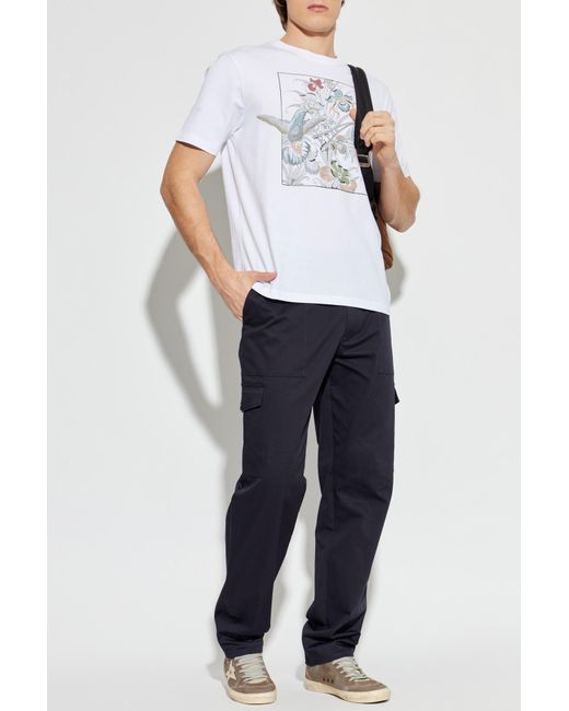 Etro Blue Trousers With Logo for men