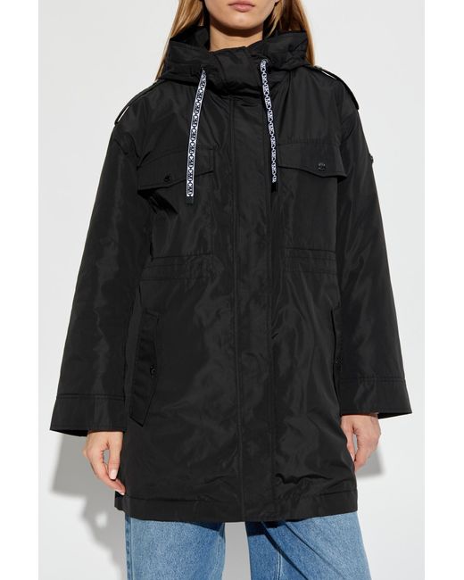 MICHAEL Michael Kors Black Parka With Hood