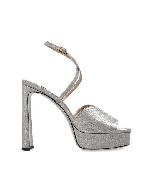 Jimmy Choo Metallic Platform Sandals 'Karli'