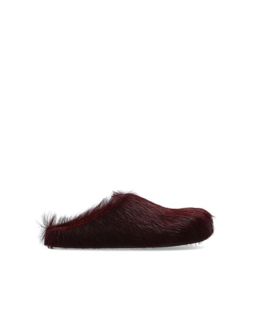 Marni Brown Futrzane Slippers