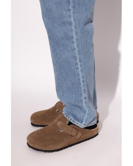 Birkenstock Brown Boston Vl/Shearling Mules for men