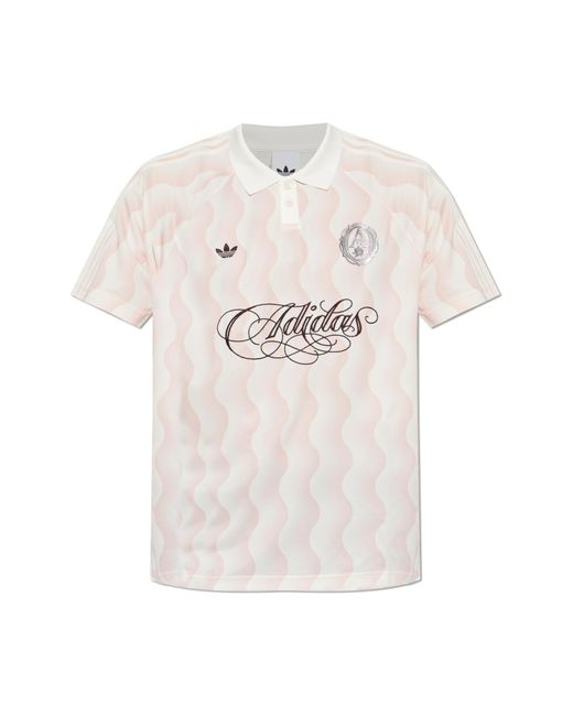 Adidas Originals White Polo With Logo for men