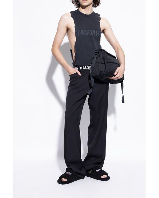 Balenciaga Black 'Pool' Slides for men