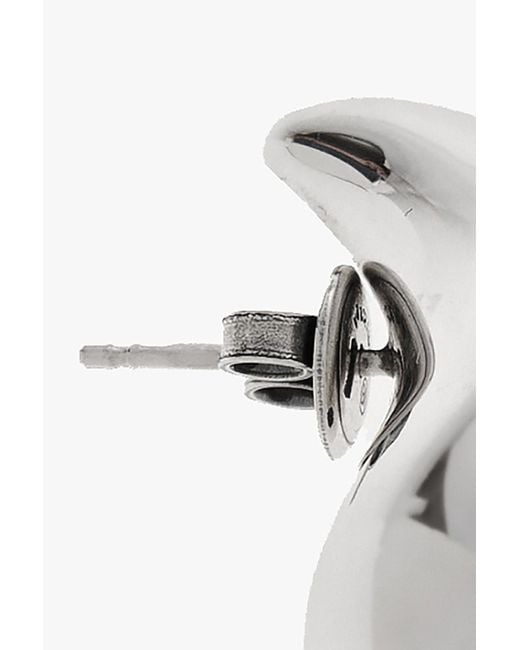 Bottega Veneta Metallic Drop-Shaped Earrings