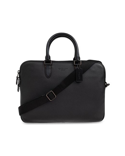 COACH Black Briefcase Gotham for men