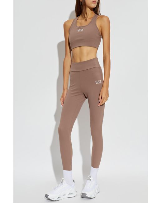 EA7 Brown Training Leggings