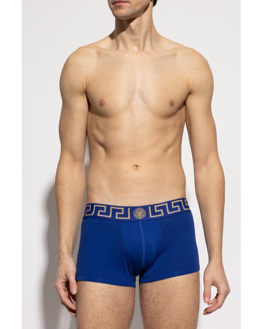 Versace Blue Cotton Boxers for men