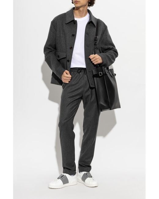 Valentino Garavani Black Wool Jacket for men