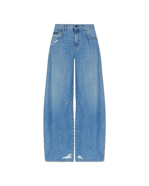 Dolce & Gabbana Blue Wide-Leg Jeans