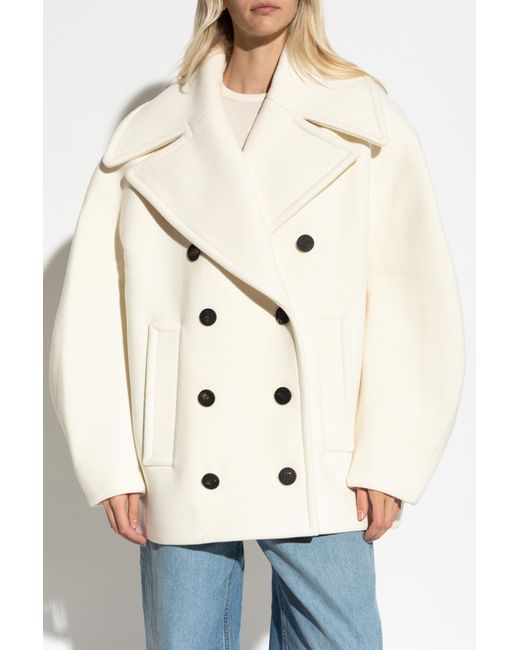 Jacquemus Blue Wool Coat 'Ovalo'