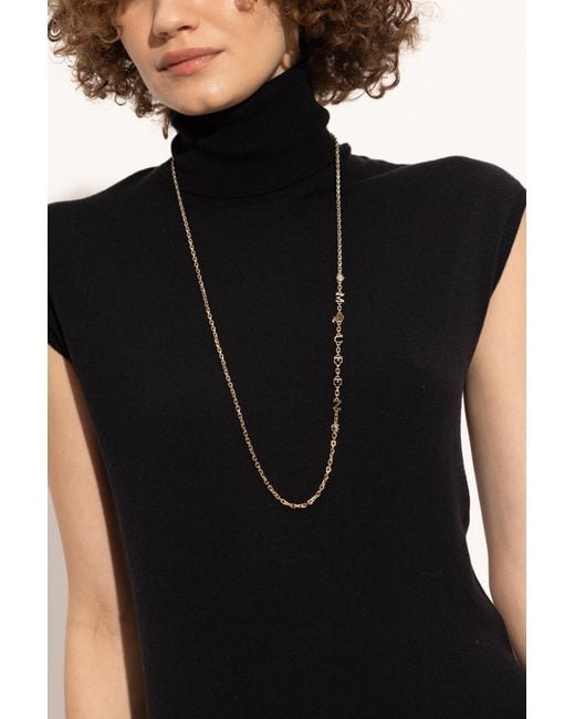 McQueen White Necklace With Logo