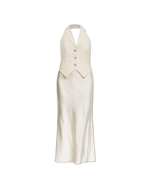 Self-Portrait White Two-Piece Dress With An Open Back