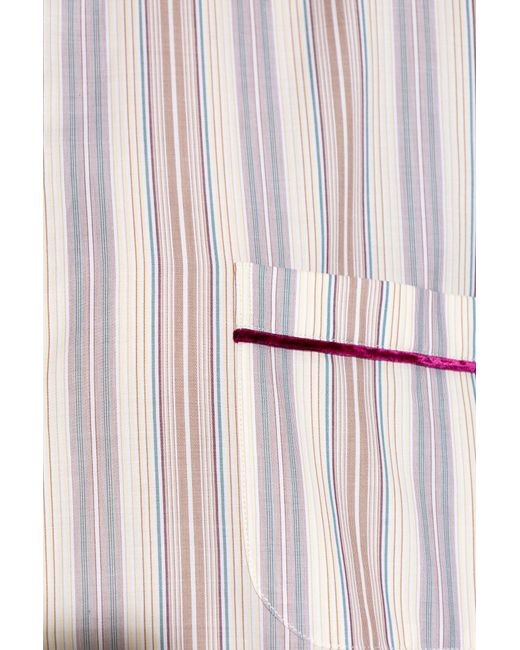 Etro White Shirt With A Striped Pattern