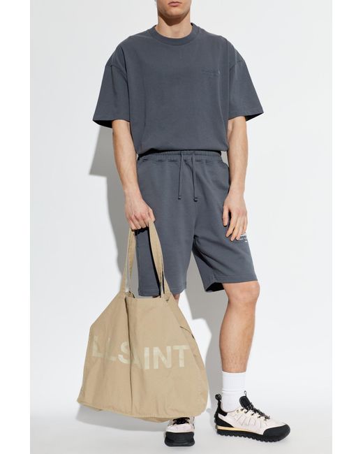 AllSaints Blue 'Undrgrnd' Sweat Shorts for men