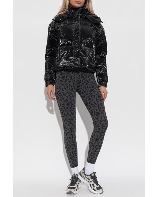 EA7 Black Jacket With A Shimmering Finish