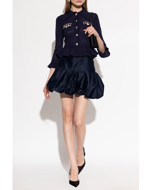 Self-Portrait Blue Skort With Belt