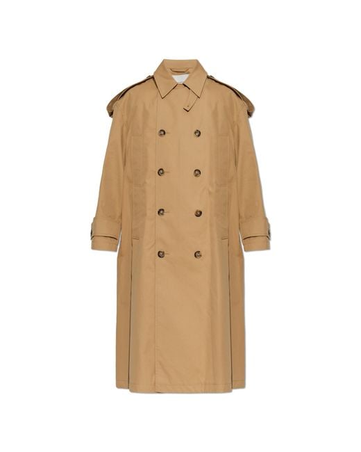 AMI Natural Double-Breasted Coat for men