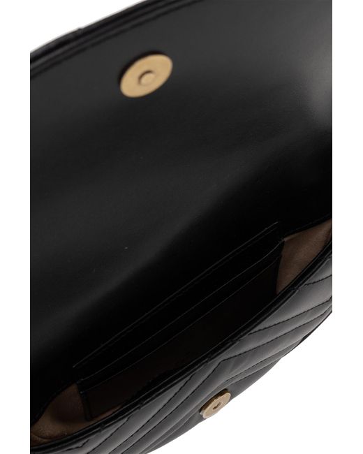 Gucci 'GG Marmont' Double Pouch Belt Bag in Black Lyst