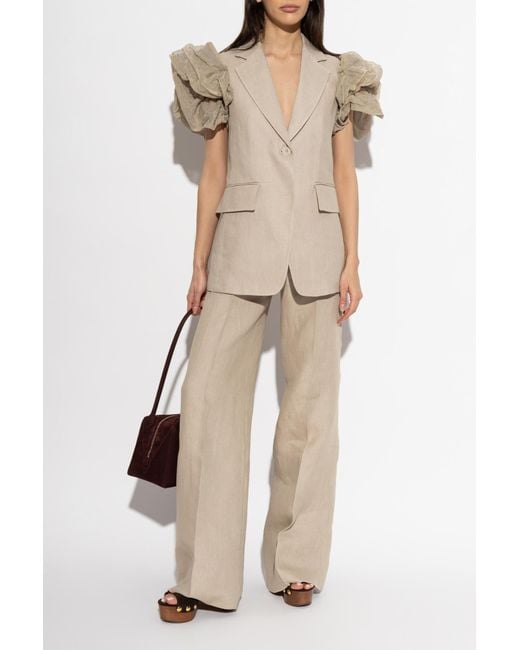 Max Mara Natural Linen Trousers "Angus"