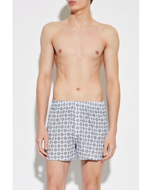 Hanro White Boxers With Print for men