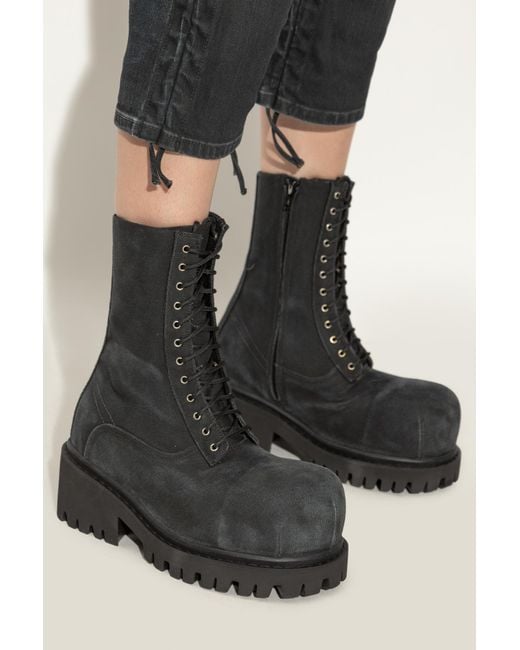 Balenciaga Boots Stomper in Black | Lyst