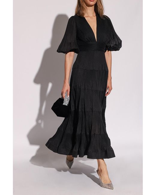 Zimmermann Pleated Dress in Black Lyst