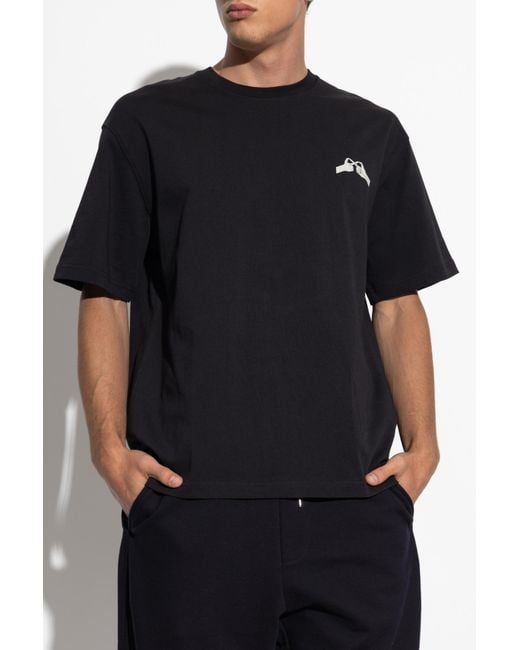 Samsøe & Samsøe Black T-Shirt "Saflorian" for men