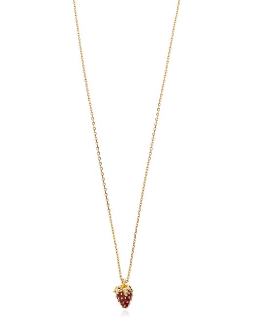 Kate Spade Metallic Necklace With A Pendant Featuring Sparkling Crystals