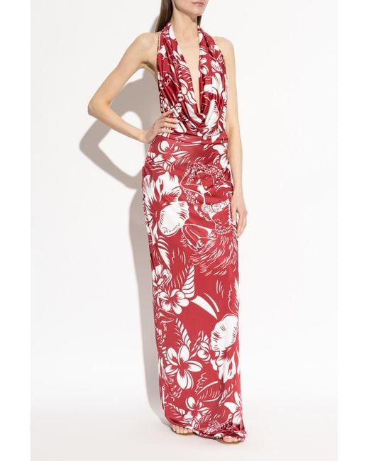 DSquared² Red Backless Dress
