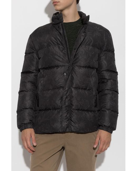 Etro Black Puffer Jacket With Logo for men