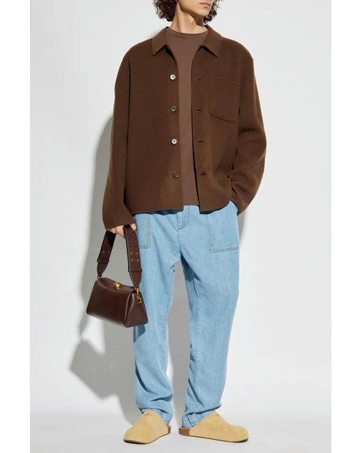 Officine Generale Blue Wool Jacket 'Hamilton' for men