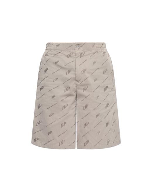 Off-White c/o Virgil Abloh White Shorts With Logo for men