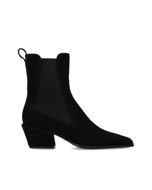 Paris Texas Black Heeled Ankle Boots 'Bettina 50'