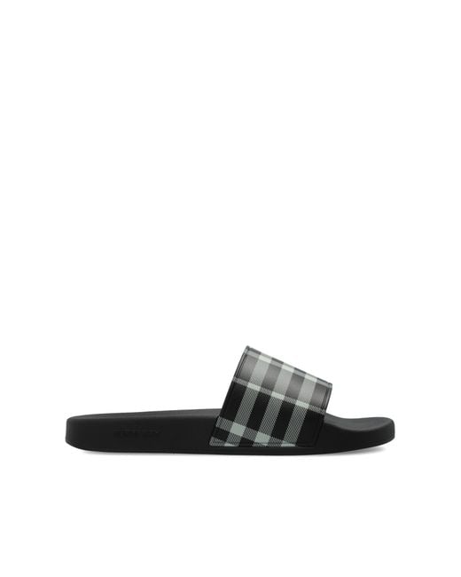 Burberry Black Rubber Flip-Flops for men