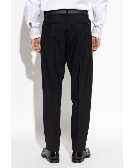 DSquared² Black Woolen Trousers for men