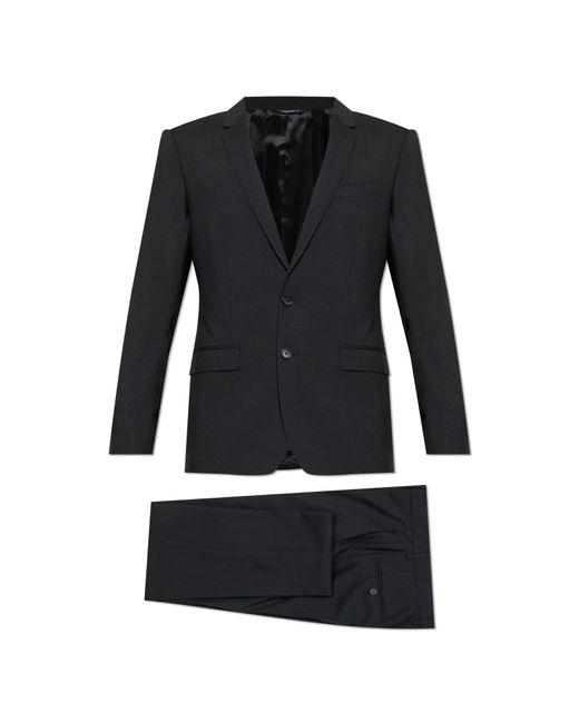 Dolce & Gabbana Black Wool Dress Men Formal Waistcoat Vest main image 1