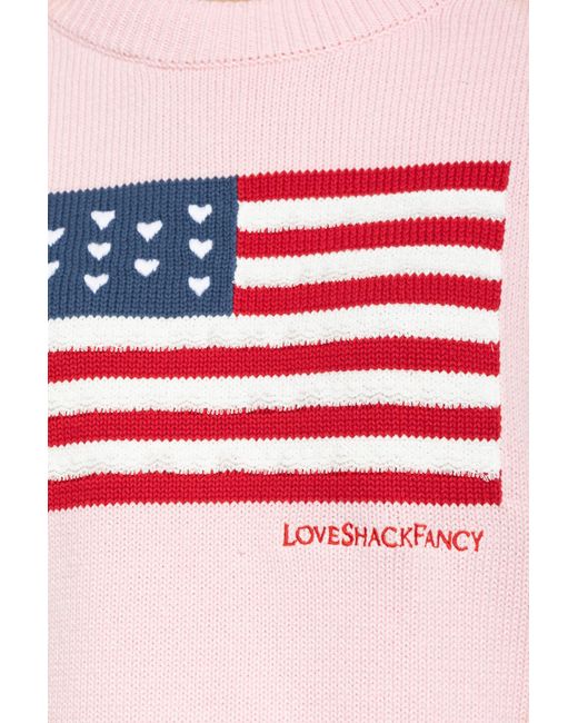 LoveShackFancy Pink Sweater 'Blushing'