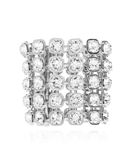 Balenciaga Gray Bracelet With Shimmering Crystals