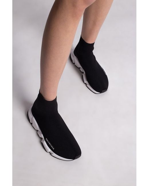Balenciaga Black 'Speed Lt' Sock Sneakers