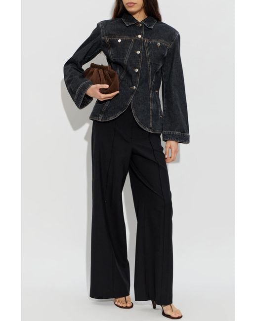 Neous Black Heeled Mules 'Vena'