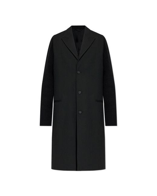 DIESEL Black Coat 'W-Yard' for men