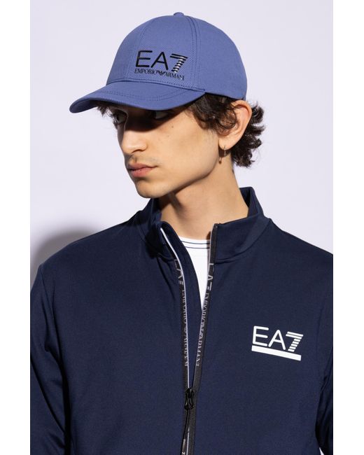EA7 Blue Baseball Cap With Logo