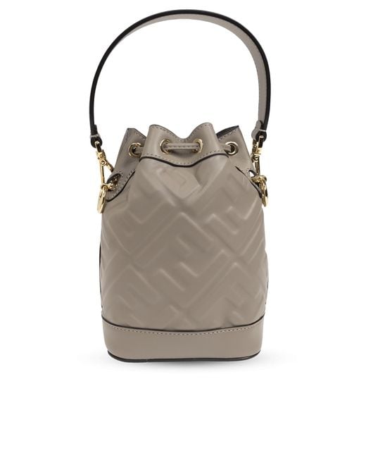 Fendi Black 'Mon Tresor Mini' Bucket Shoulder Bag