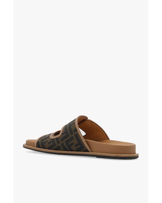 Fendi Brown 'Feel' Slides